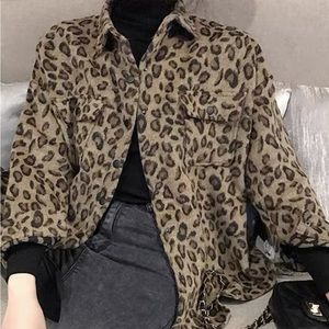 Leopard print button shirt